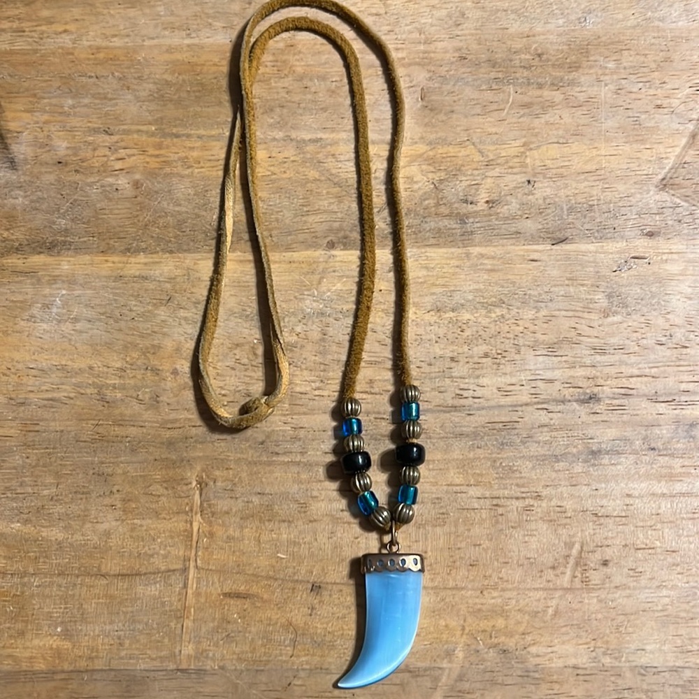 Gemstone Horn Necklace
